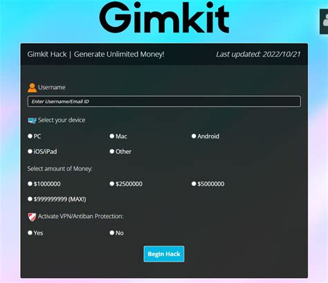 It requires a Blooket room code and the desired number of bots to. . Gimkit cheats